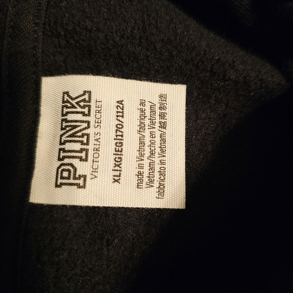 PINK Victoria's Secret Black Hoodie Sweater - Picture 7 of 8